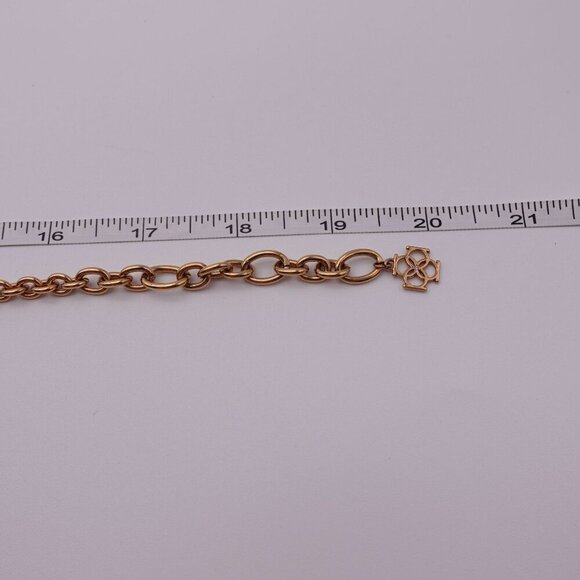 Ann Taylor Layered Rhinestones Pendant Necklace Gold Tone Yellow Multistrand - Picture 7 of 7